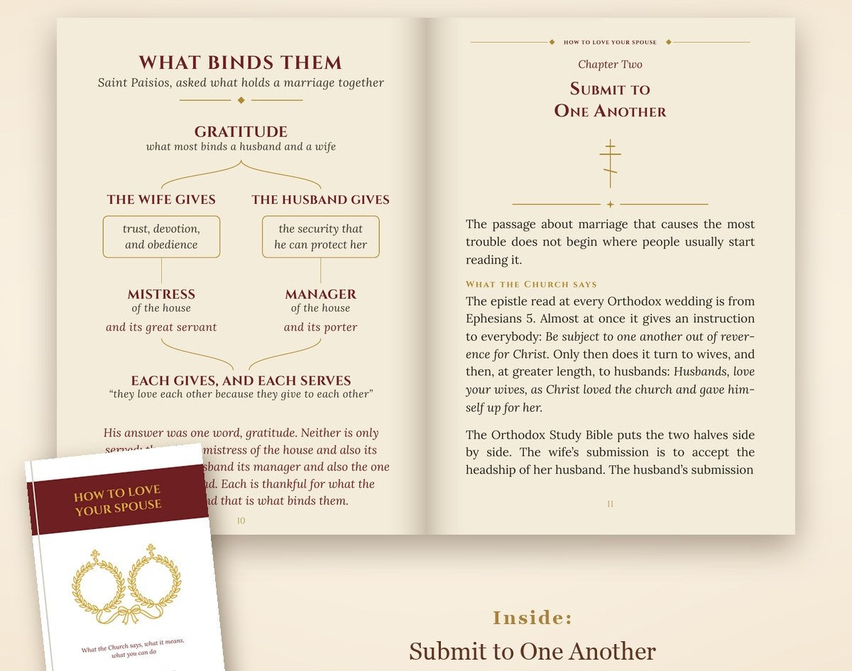 How to Love Your Spouse, open to Submit to One Another