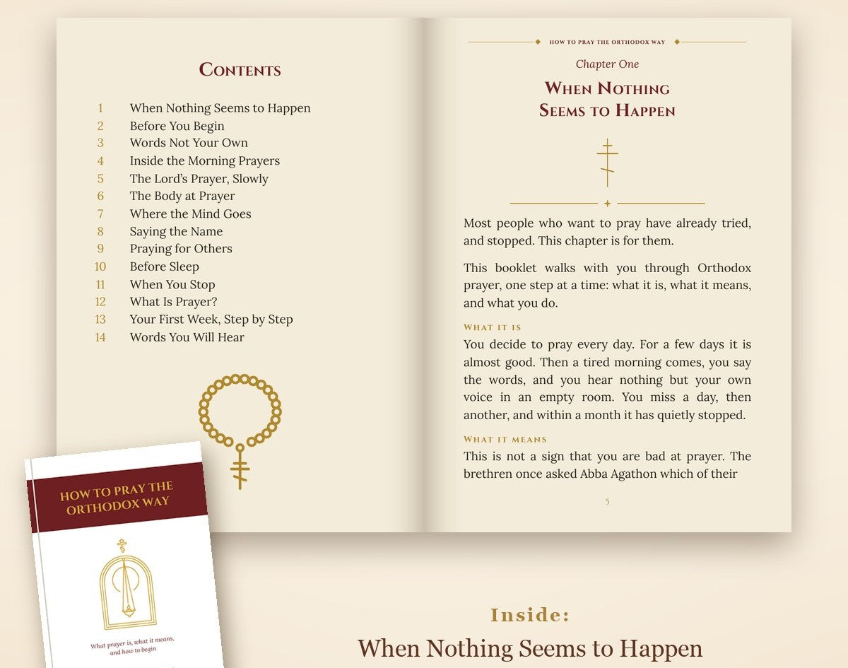 How to Pray the Orthodox Way, open to When Nothing Seems to Happen