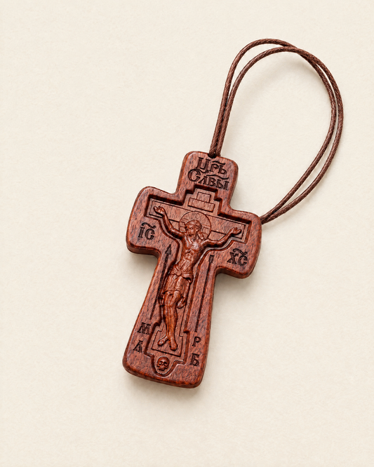 Orthodox Wooden Cross Necklace