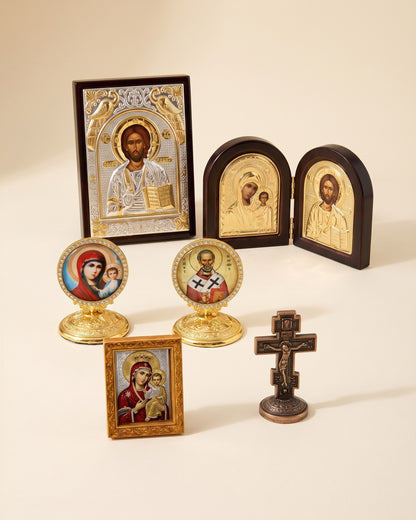 Five small Orthodox decorations for the home grouped together